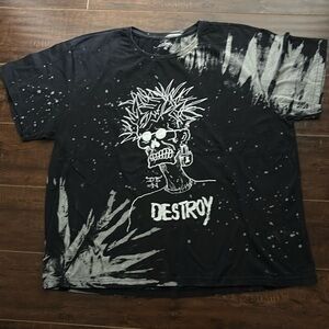 Ed Hardy Skull Destroy Design | black and gray | Women size XL